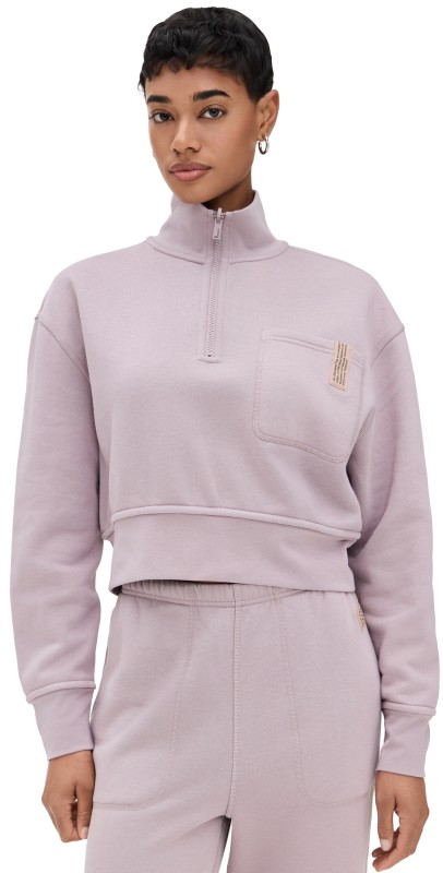 Lunya Silksweats Reversible Half Zip Pullover Dawning Mist