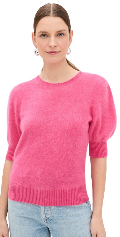 PAIGE Gladiolus Cashmere Sweater Cherries Jubilee