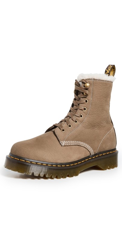 Dr. Martens 1460 Bex Warmwair Boots Dark Khaki & Tan