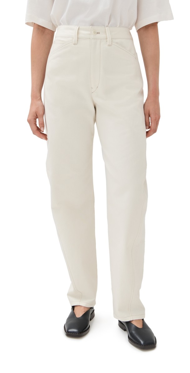 Lemaire Five Pocket Twisted Pants Creamy White