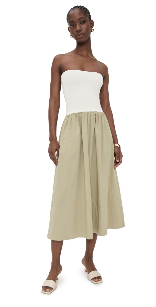 Pistola Denim Mavo Dress White Khaki