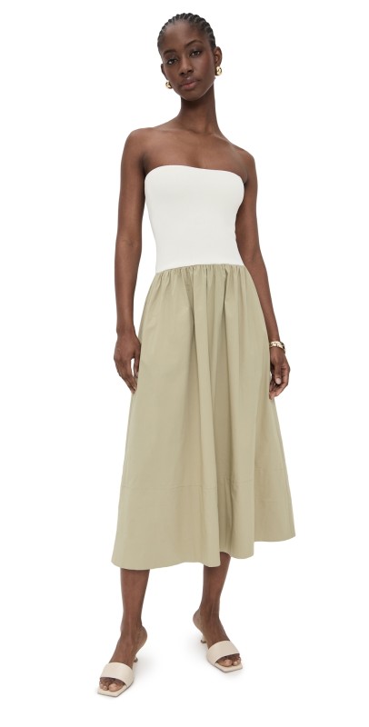 Pistola Denim Mavo Dress White Khaki