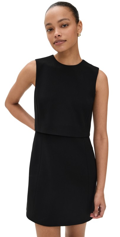 Theory Sculpted Layer Dress Black