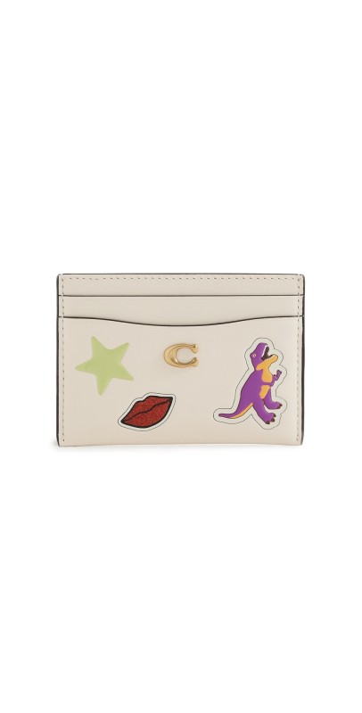 Coach Refined Calf Leather Essential Card Case B4/Chalk Mult