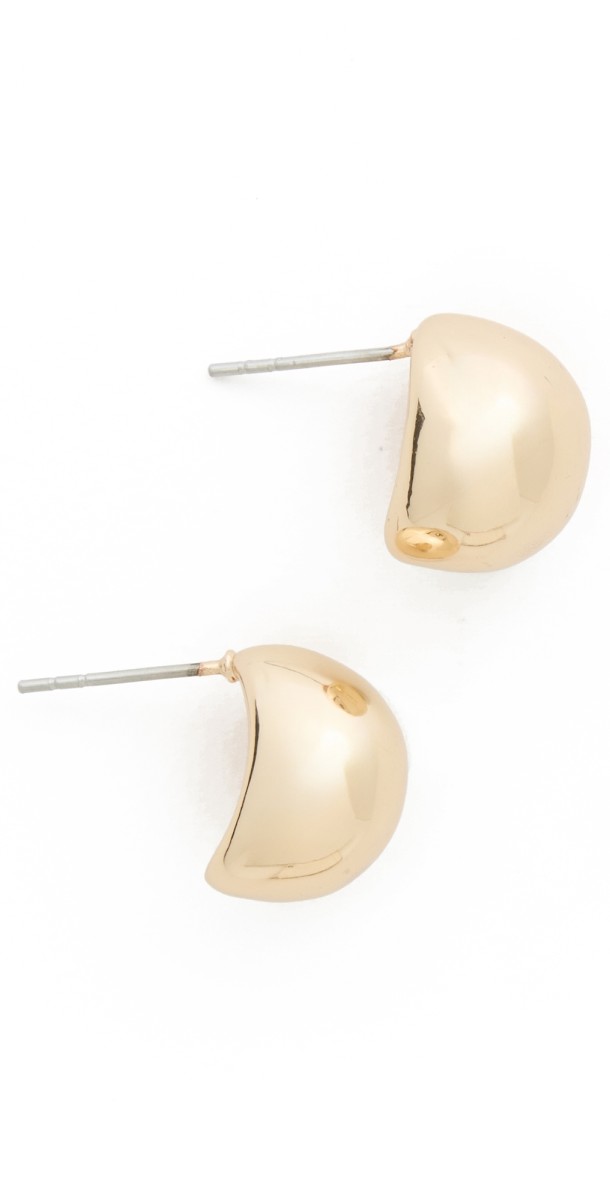 BaubleBar Manon Gold Dome Earrings Gold