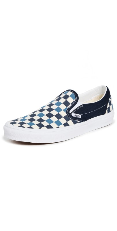 Vans Classic Slip-On Sneakers Tri-Tone Check Navy