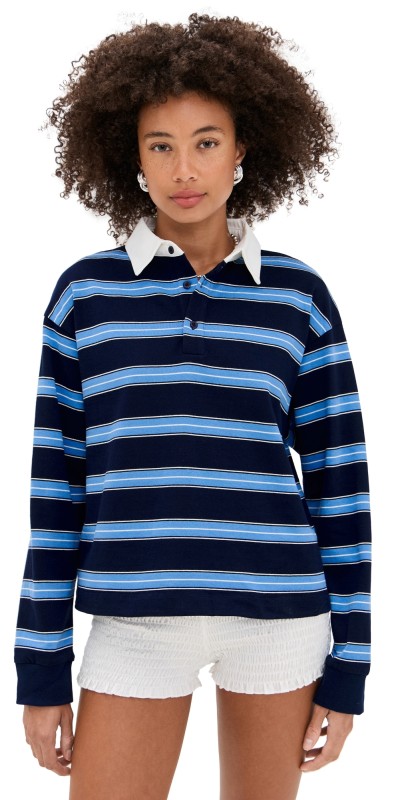 Lioness Countryside Jersey Top Midnight Stripe