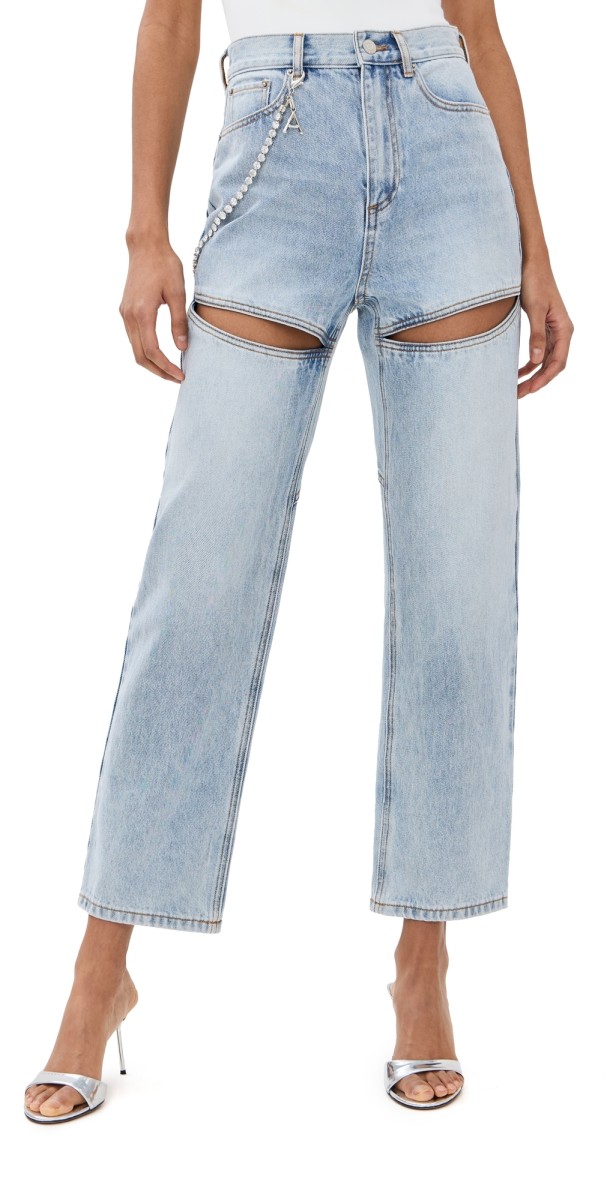 AREA Slit Jeans Light Blue