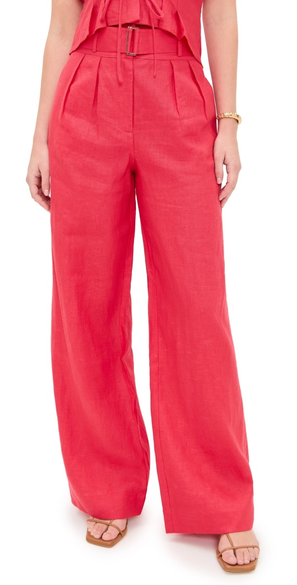 HEVRON Alina Pants Bright Red