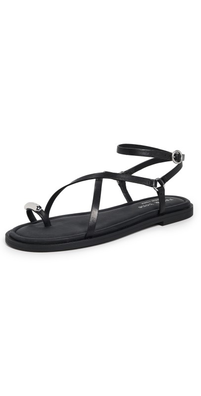 rag & bone Geo Strappy Ring Sandals Black
