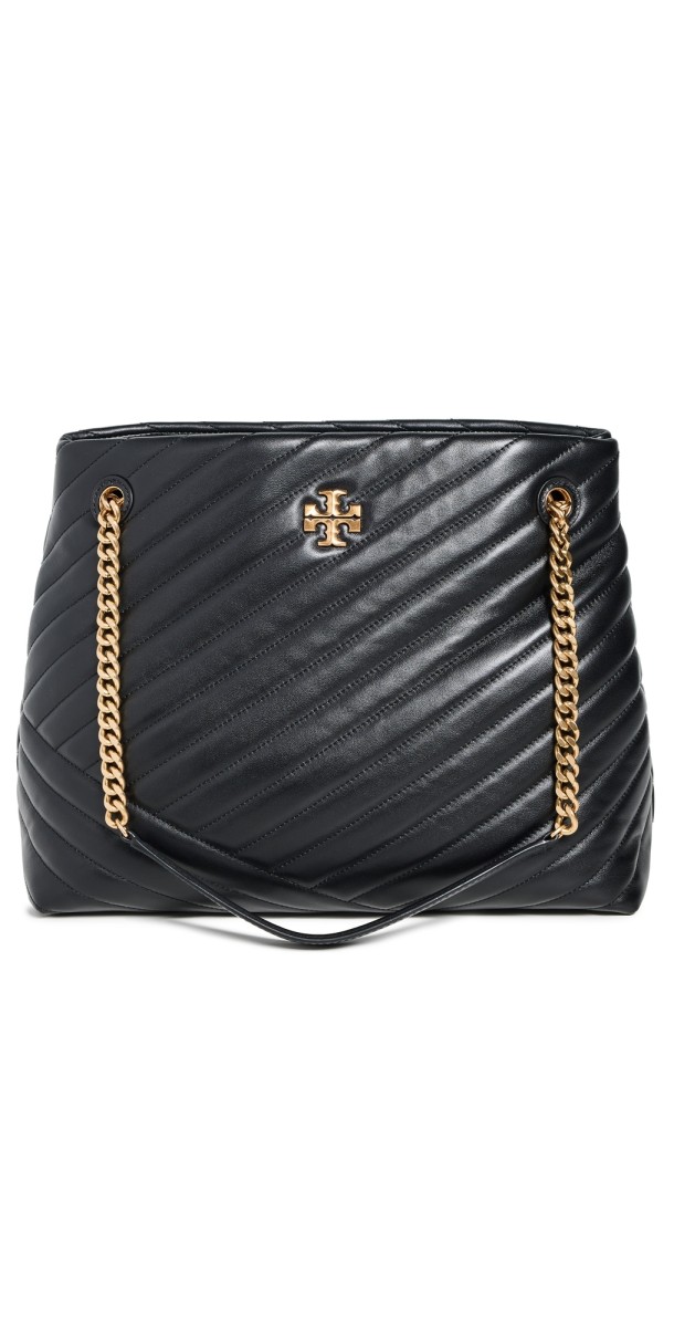 Tory Burch Kira Chevron Tote Black
