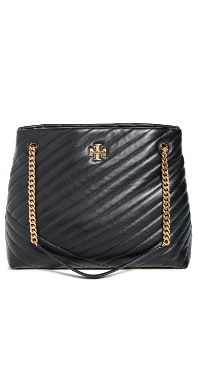 Tory Burch Kira Chevron Tote Black