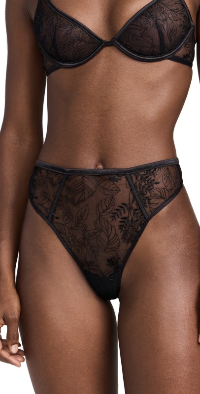 Bluebella Seraphim High Waist Thong Black