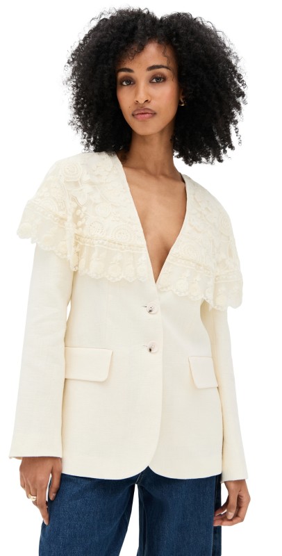 Sea Arielle Lace Cape Jacket Cream