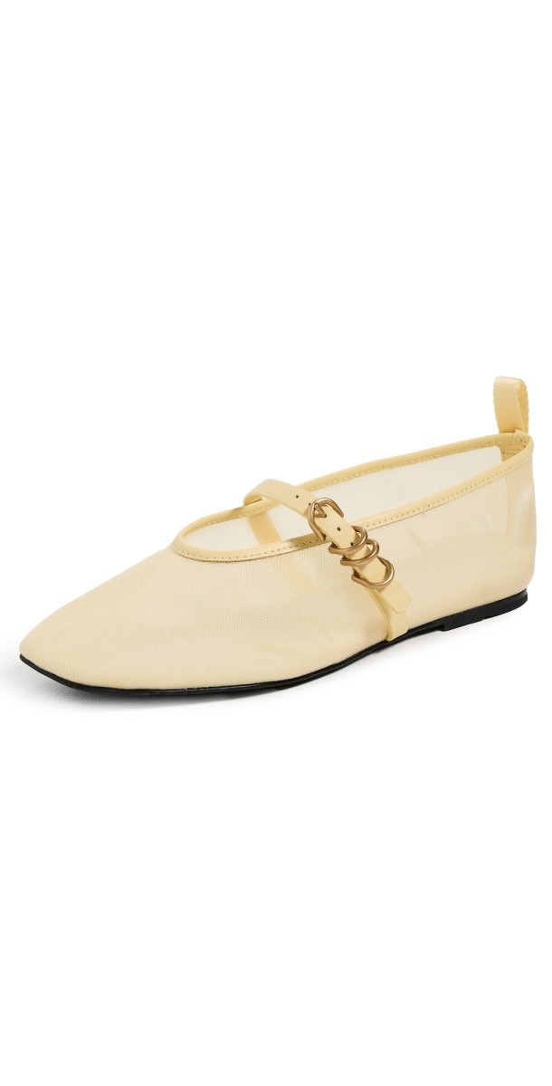 rag & bone Spire Mary Jane Mesh Flats Honey