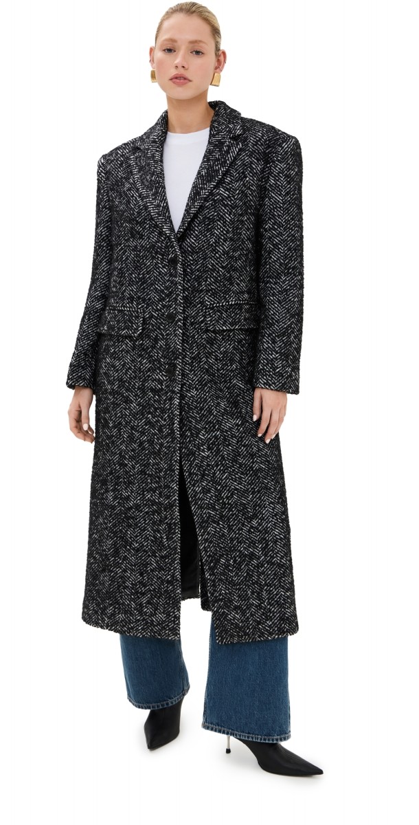 ANINE BING Quinn Coat Black/White