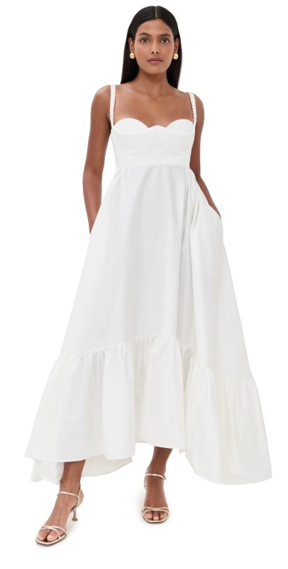 Anna October Swan Maxi Dress White
