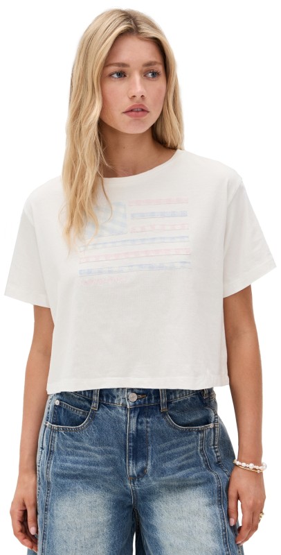 LoveShackFancy Nyssa Tee White