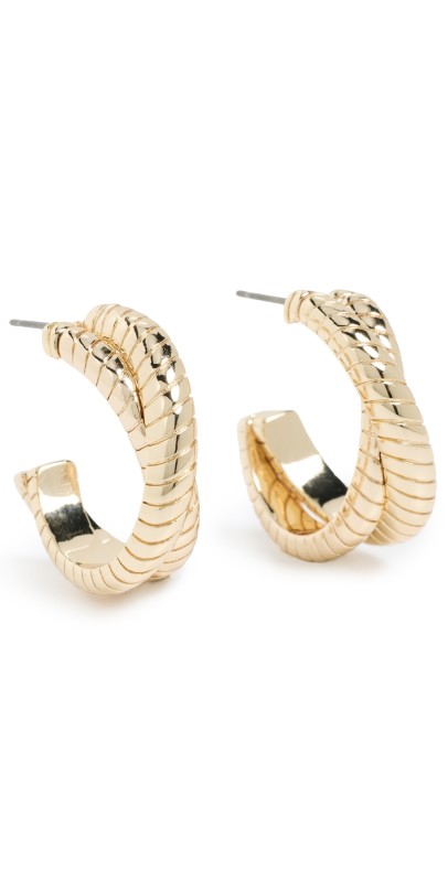 Roxanne Assoulin The Double Cobra Hoops Gold