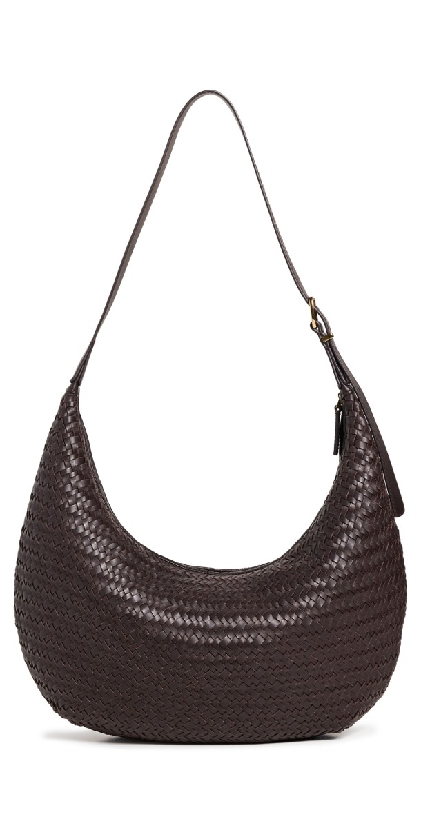 Madewell Essentials Slouch Hobo Woven Coffee Bea