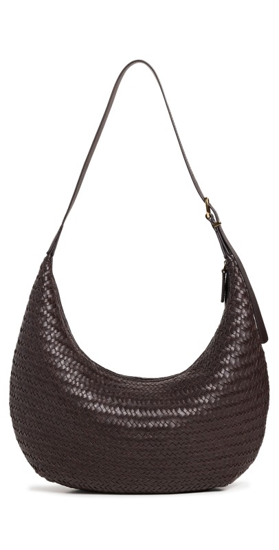 Madewell Essentials Slouch Hobo Woven Coffee Bea