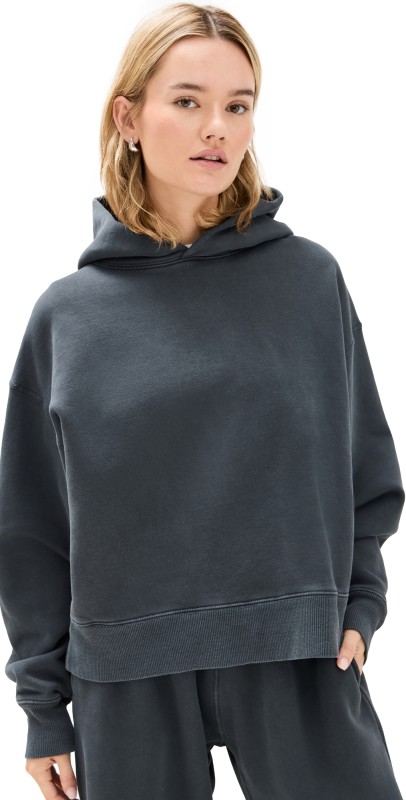 SLVRLAKE Relaxed Hooded Sweatshirt Charcoal