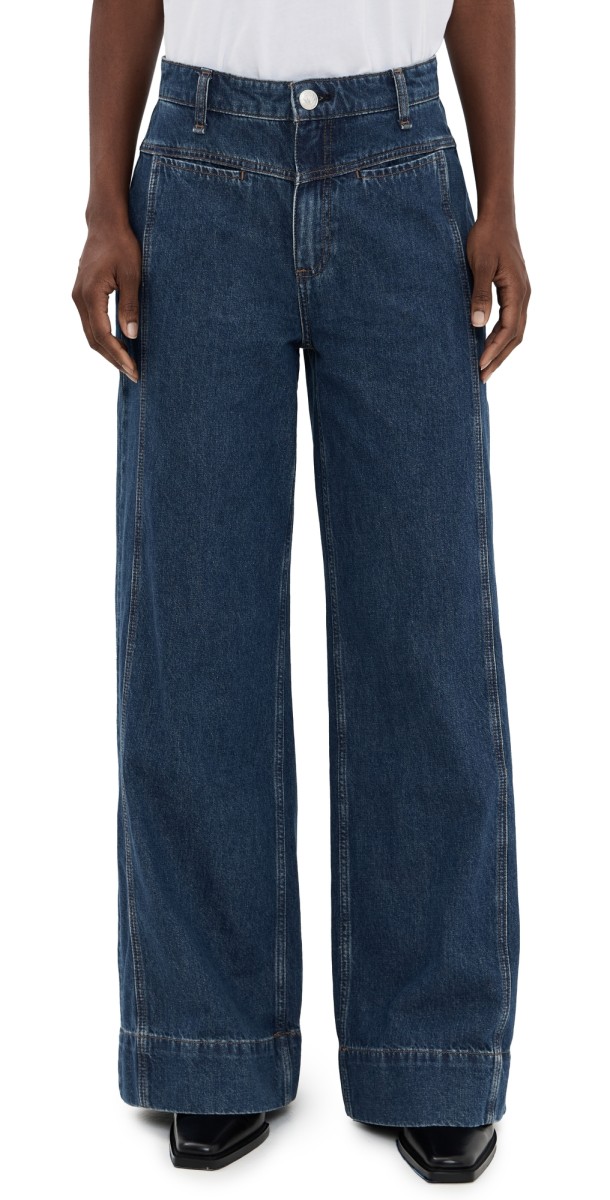 rag & bone Selah High Rise Tailored Wide Leg Kenme