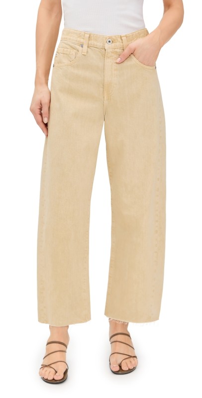 AG Hattie Crop Pants Sulfur Golden Wheat