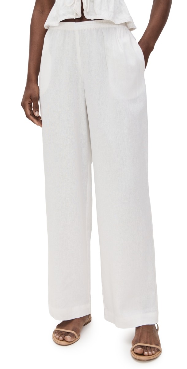 WAYF Clara Pants Ivory