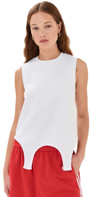 Tibi Active Knit The Flip Tank White
