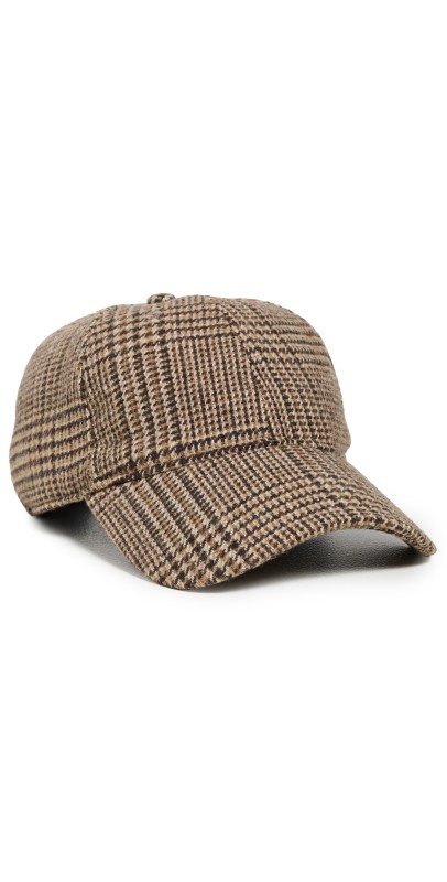rag & bone Harlow Baseball Cap Camel Heritage Plaid