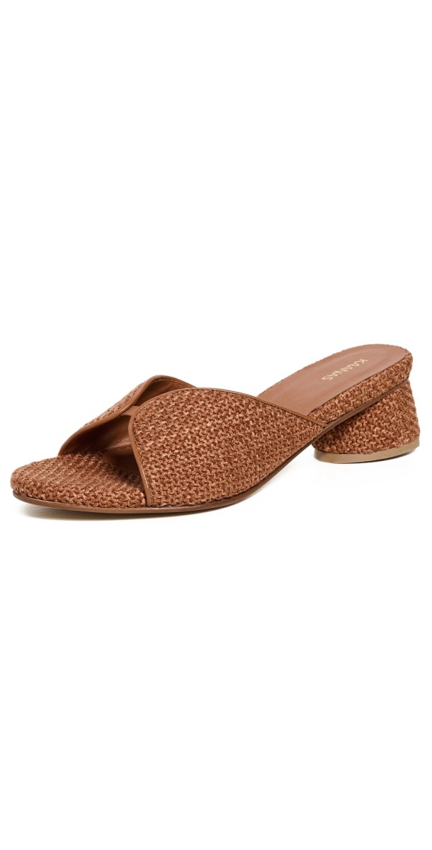 KAANAS Tierra Woven Heels Brandy