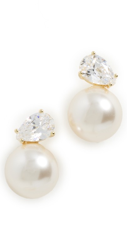 SHASHI Vienna Studs Gold/Pearl