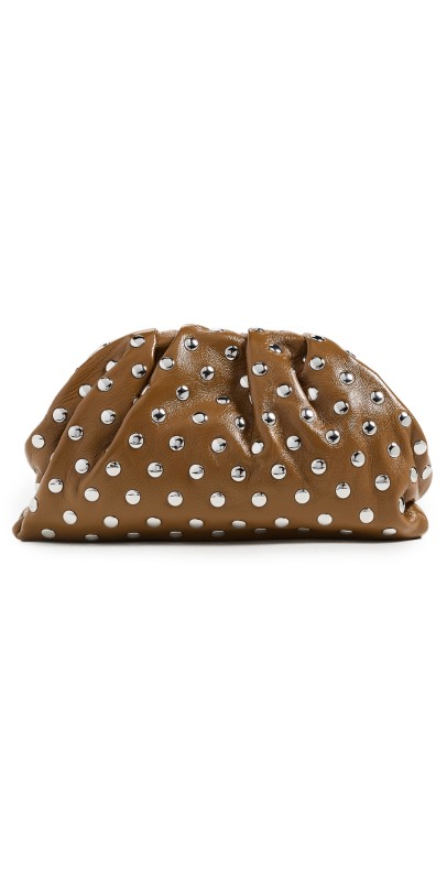 Loeffler Randall Bailey Studded Clutch Safari/Silver