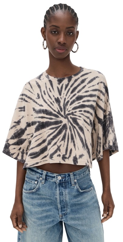 Citizens of Humanity Crop Cape Tee Spiral Tie Dye