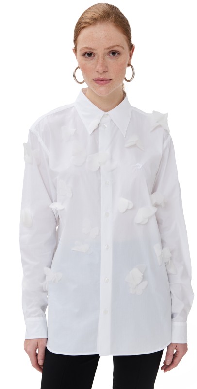 Coperni Organza Butterfly Shirt White
