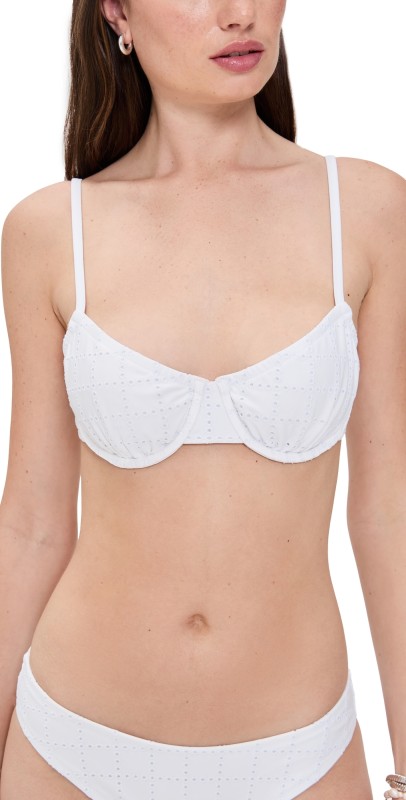 Solid & Striped The Eva Bikini Top Optic White