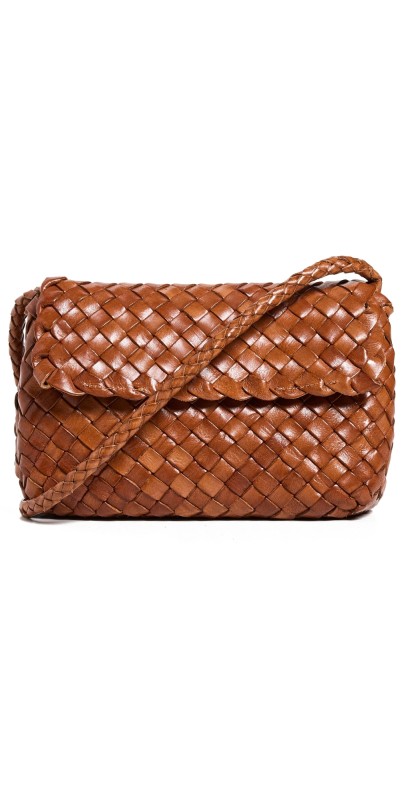 Loeffler Randall Vinnie Mini Woven Crossbody Bag Timber