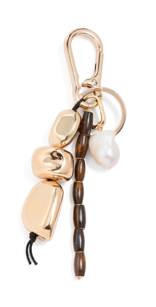 SHASHI Bag Charm Keychain Gold