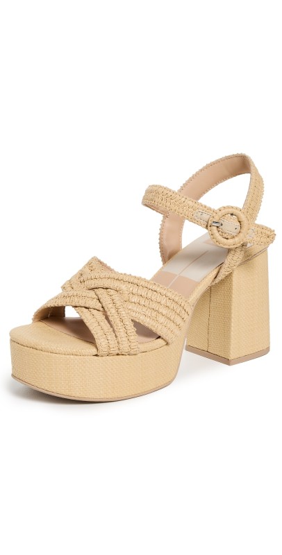 Dolce Vita Bety Sandals Lt Natural Woven Raffia