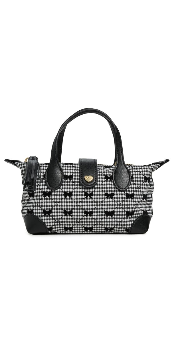 Stoney Clover Lane Pouchette Crossbody Black and Whit