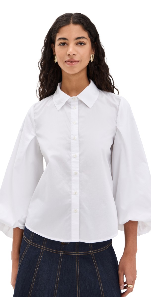 Tanya Taylor Marina Top Optic White