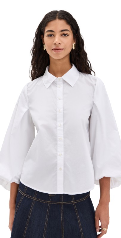 Tanya Taylor Marina Top Optic White
