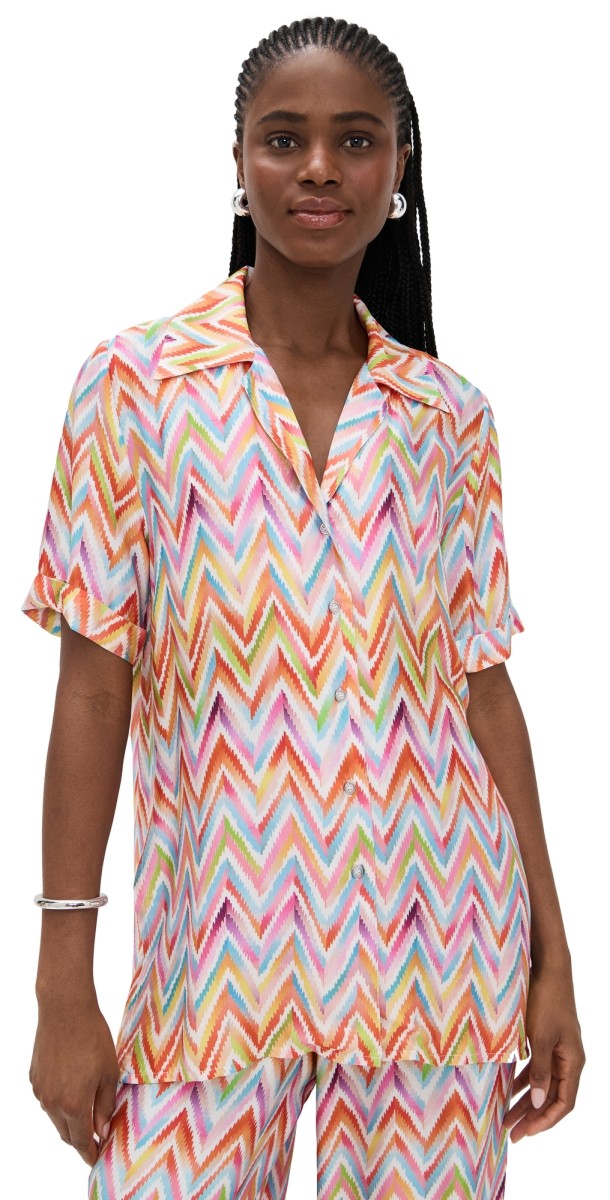 Missoni Short Cover Up Multicolor Micro Chevron