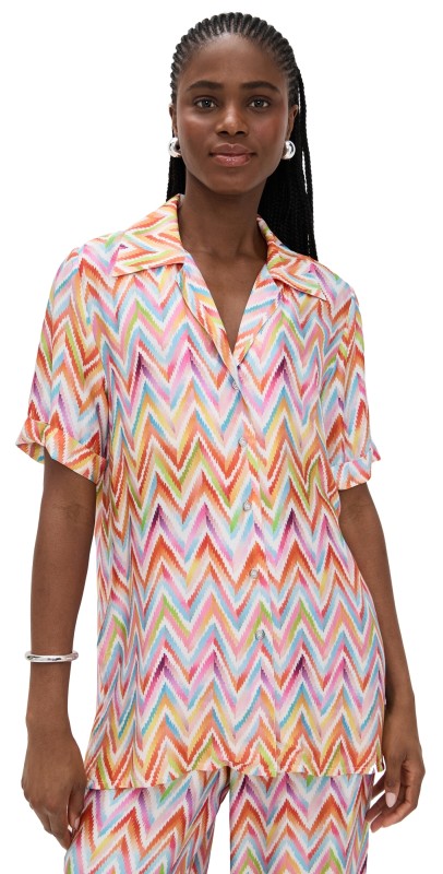 Missoni Short Cover Up Multicolor Micro Chevron