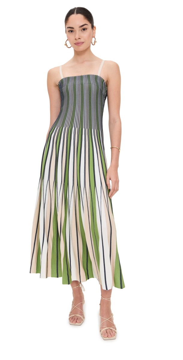 SIMKHAI Soliel Midi Dress Kiwi Multi