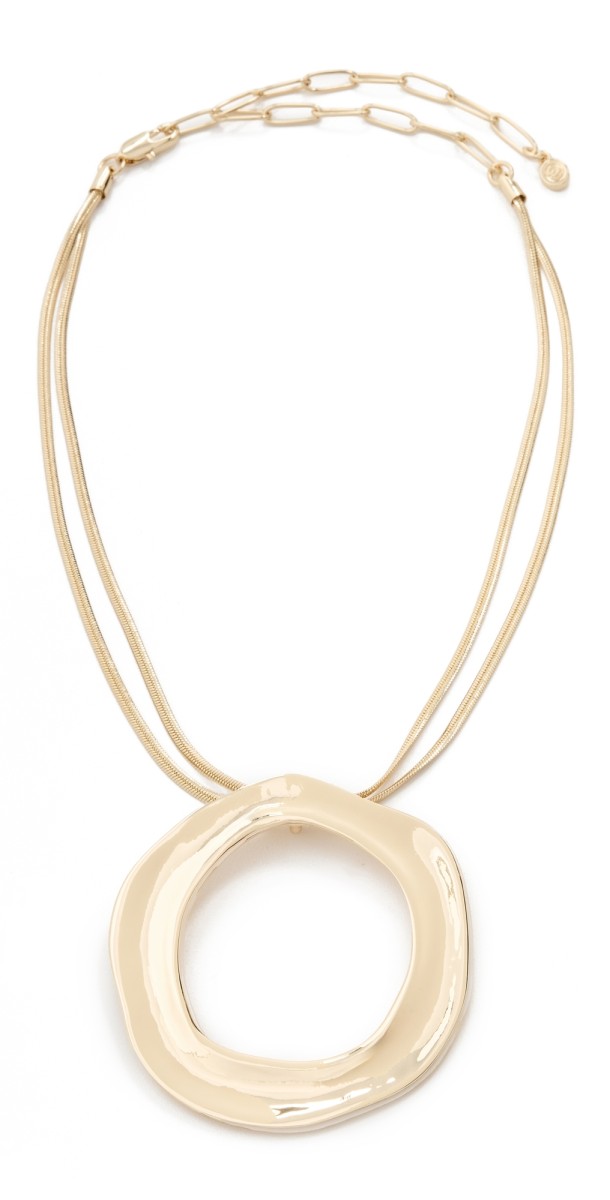 Ettika Round Pendant Necklace Gold