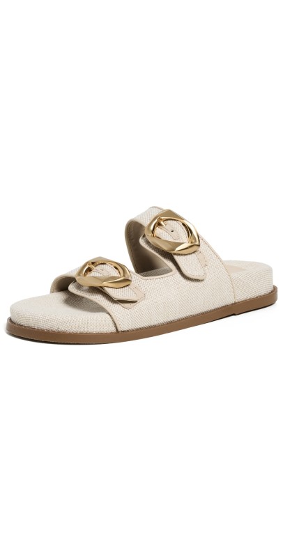 Schutz Olga Sporty Slides Oyster
