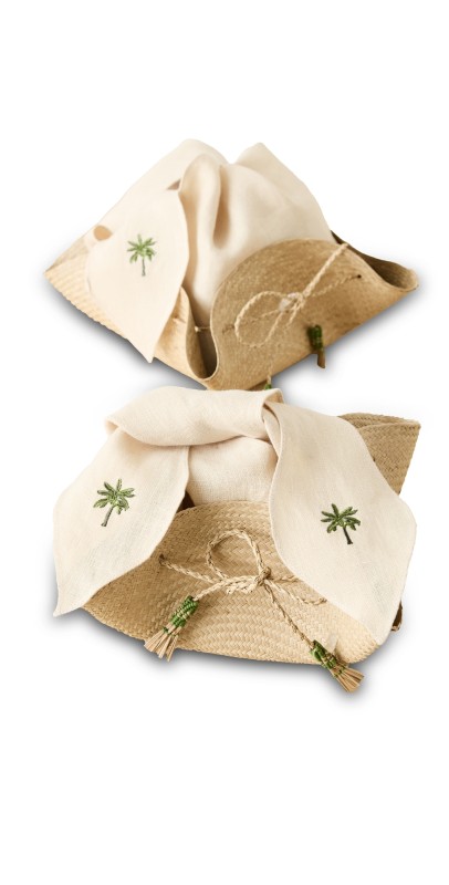 Johanna Ortiz Dark Jungle Ocana Bread Basket Set of 4 Dark Jungl