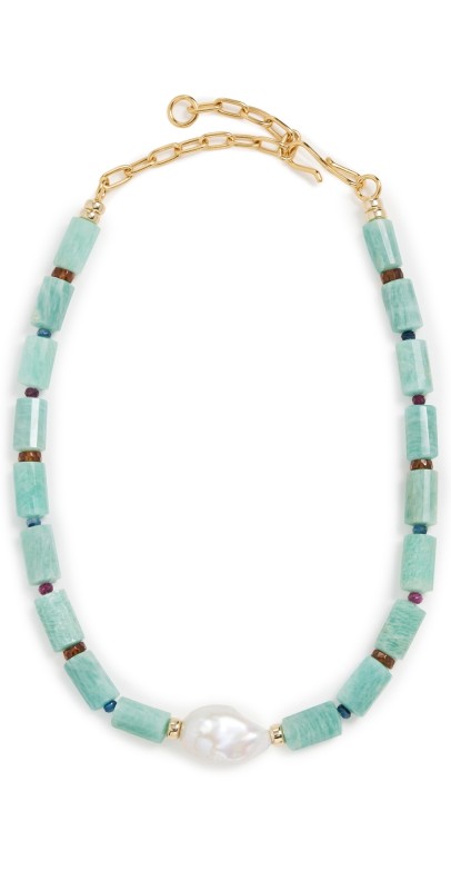 Lizzie Fortunato Curio Necklace In Amazonite Blu